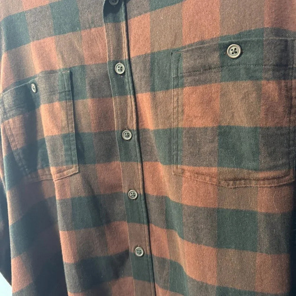 Windriver mens size 3XL Brown/black plaid button down shirt -J - Picture 2 of 4